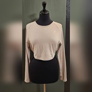 Gymshark Light Beige Long Sleeve Top